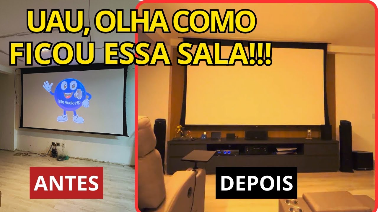 SALA VIRA CINEMA COM UM SÓ COMANDO DE VOZ!!!