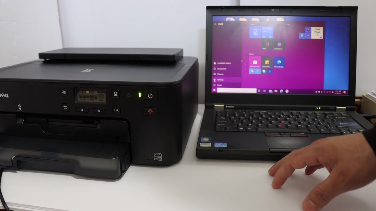 Canon Pixma TS702 USB SetUp Windows 10 Laptop Review !!