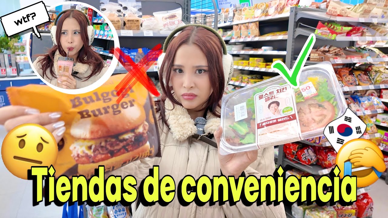 BUSCANDO COMIDA SALUDABLE EN TIENDAS DE CONVENIENCIA EN COREA 🤠🥗 | Mila