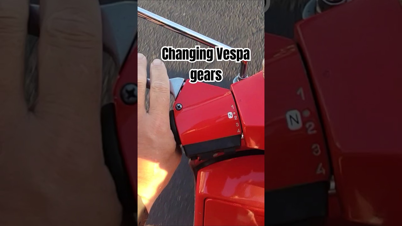 We drove through downtown Yuma with a Vespa. We had a blast. This is how the gears change.