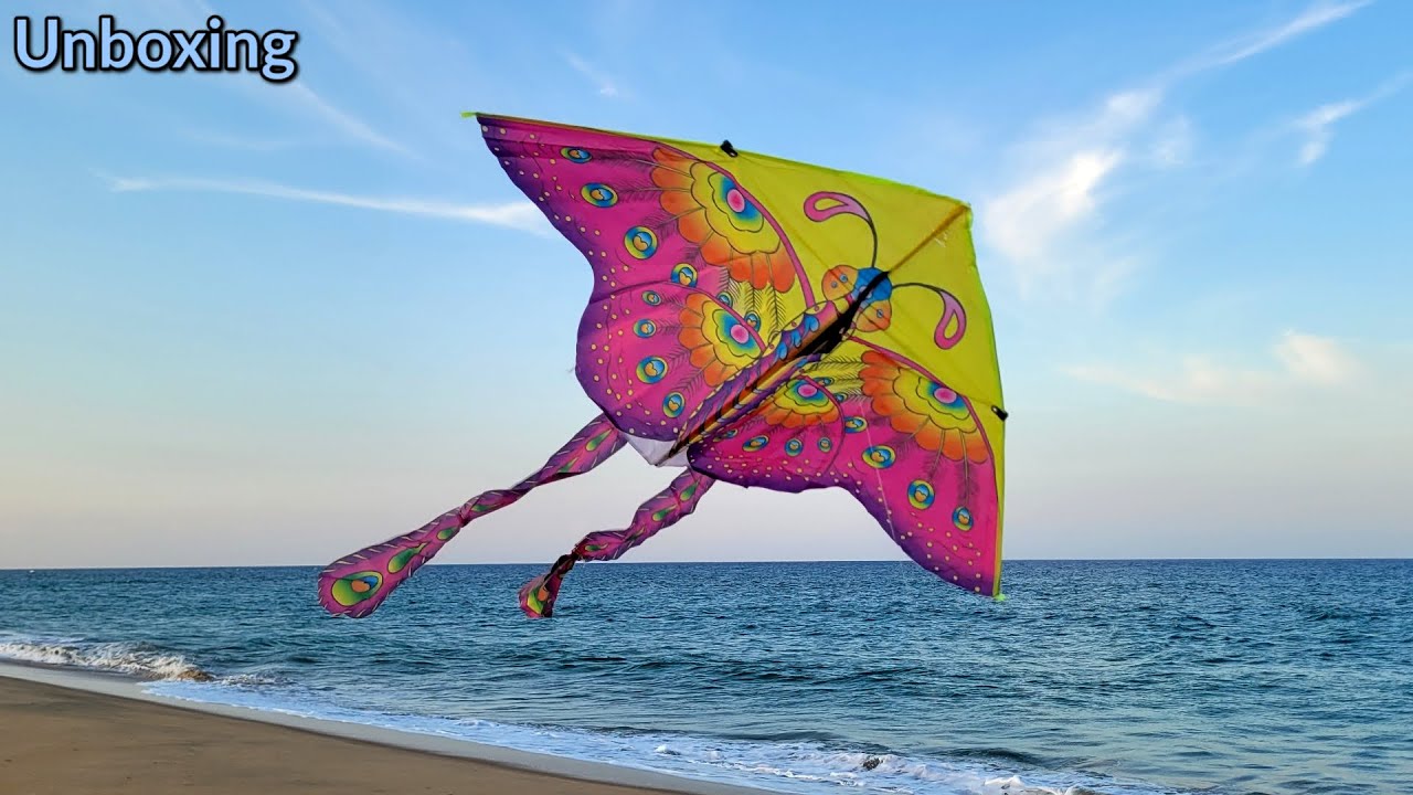 Butterfly Kite with Handle Line - Unboxing | Outdoor Flying Toy for Kids | How to Fly Kite