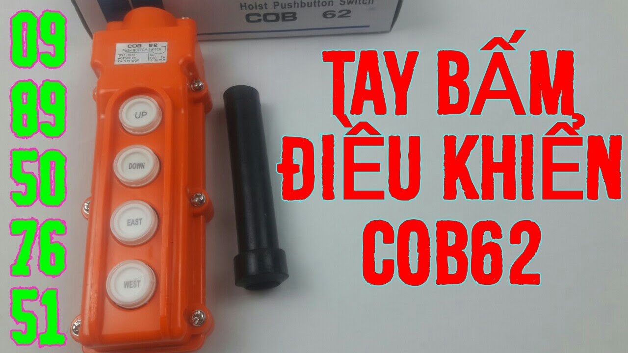 nut bam dieu khien cau truc cob62, tay bam dieu khien cau truc 4 nut cob62, bo dieu khien cob62