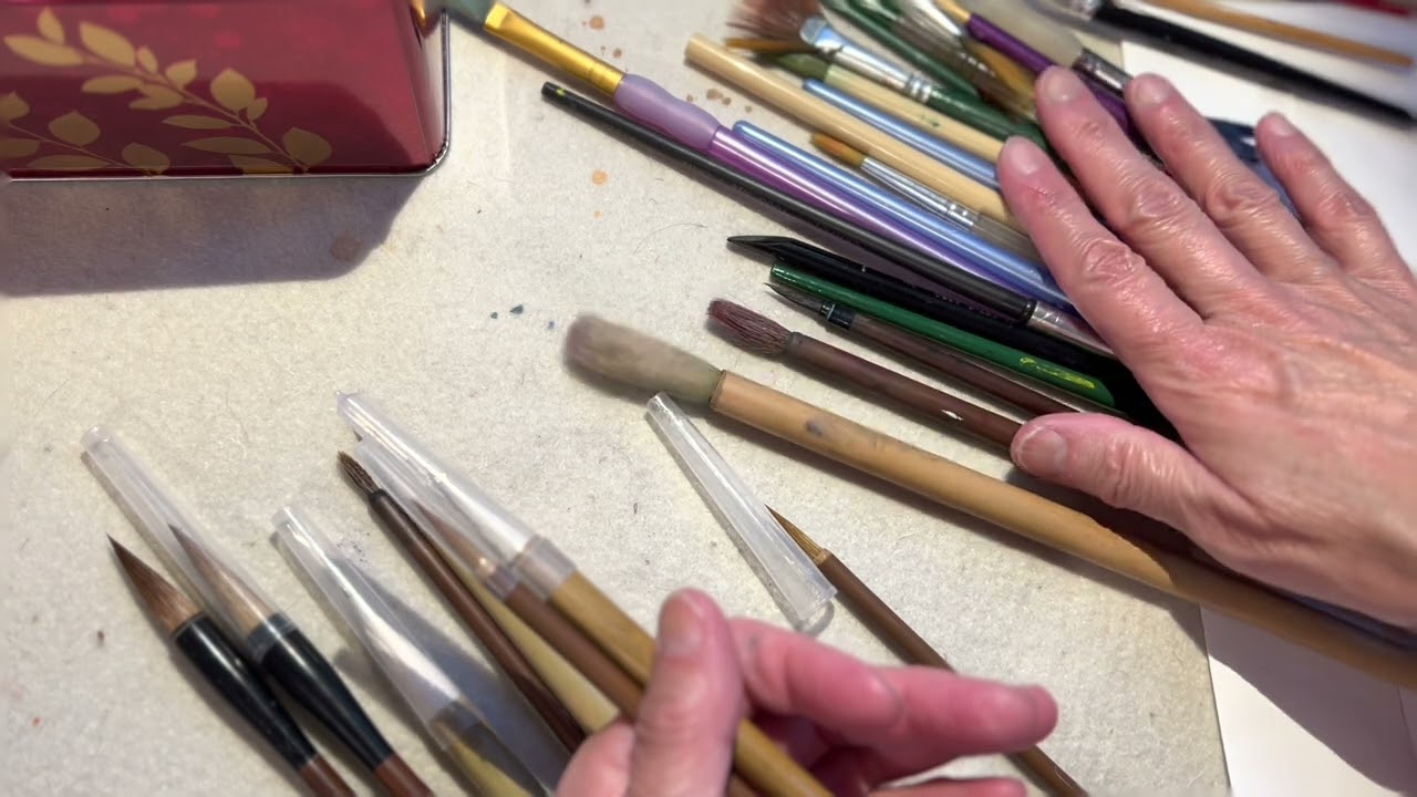 Brush explained - What and how to use Chinese painting and calligraphy brushes asmr