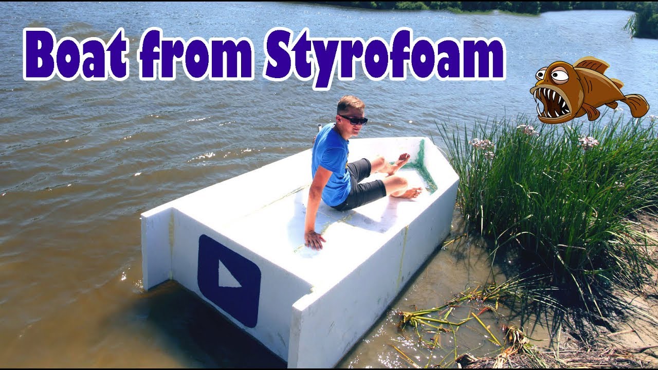 Boat from Styrofoam and filling foam | How to make a boat from Styrofoam and filling foam- DIY