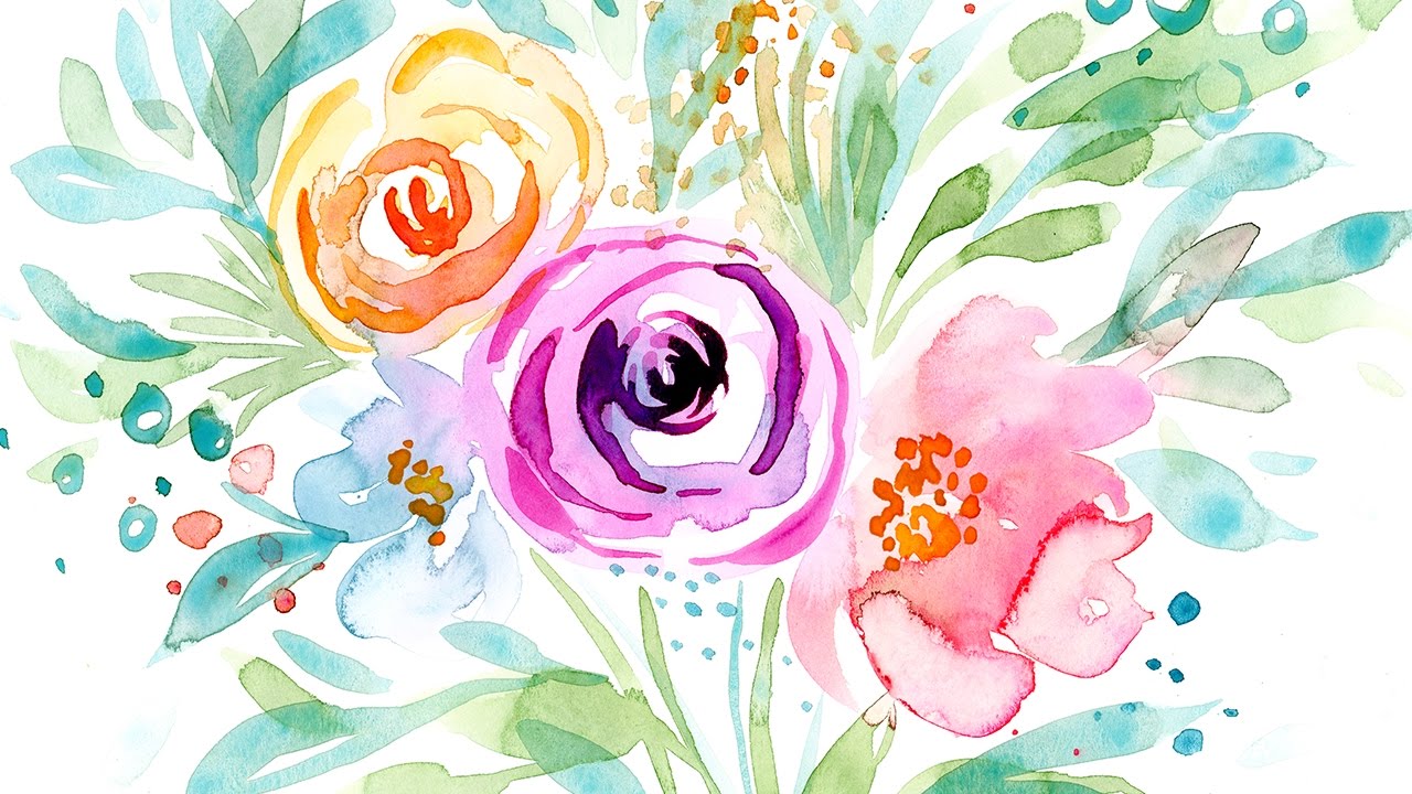 How to Paint Loose Watercolor Leaves the Easy Way for Florals // Sample Lesson
