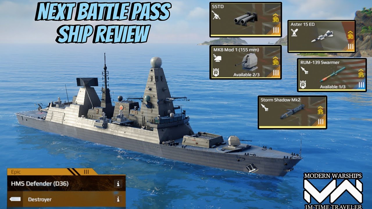 Modern Warships HMS Defender (D36) &mdash; May BattlePass New Ship Review!
