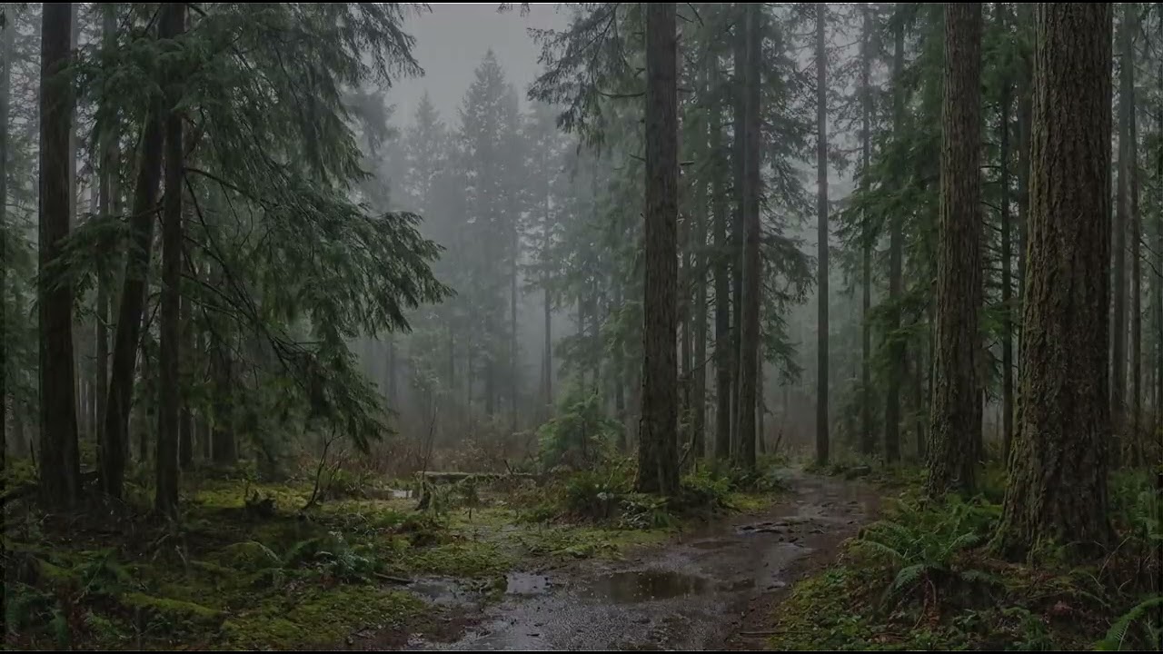 Tranquil Night Rain with Subtle Thunder – Ambient Sounds for Focus and Deep Rest