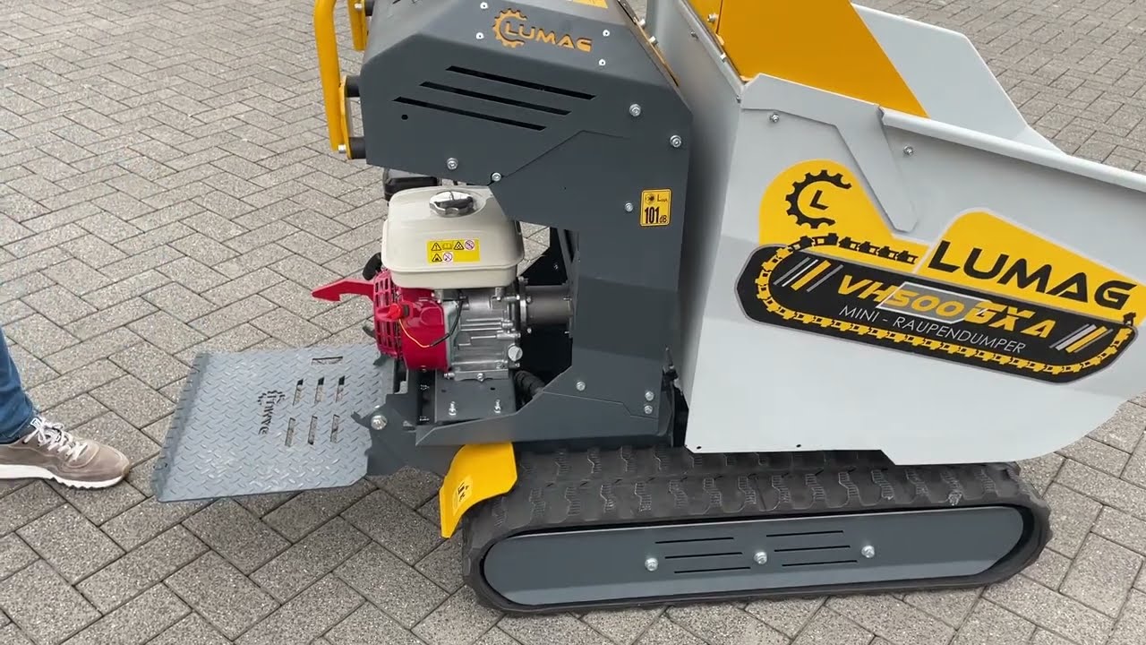 Lumag volledig hydraulische (mini) rupsdumper VH500GXA met Honda motor.