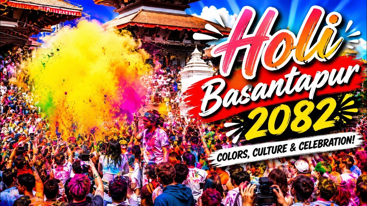Basantapur Holi 2082 🎉 | Holi Festival in Nepal | Crazy Celebration at Basantapur