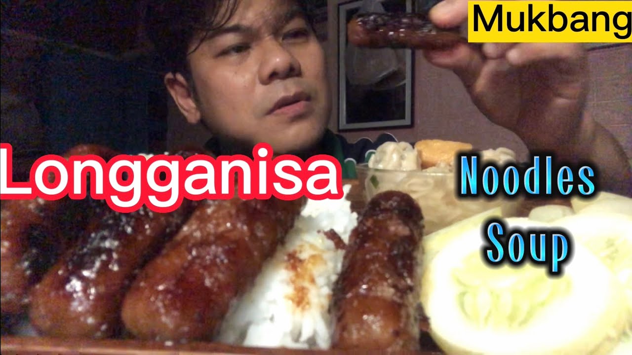 MUKBANG GARLIC SWEET LONGGANISA | NOODLES SOUP | MUKBANG PHILIPPINES | EATING SHOW
