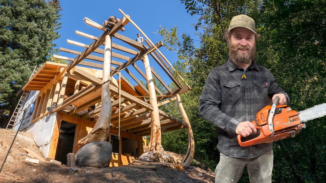 Building my House with Trees and Boulders!