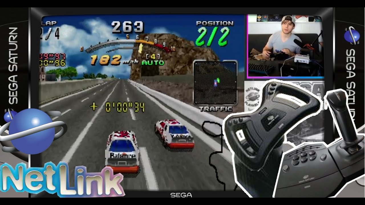 Sega Saturn Netlink Match #19 | Daytona USA CCE Netlink Edition | MissionStick/ArcadeWheel (Dreampi)