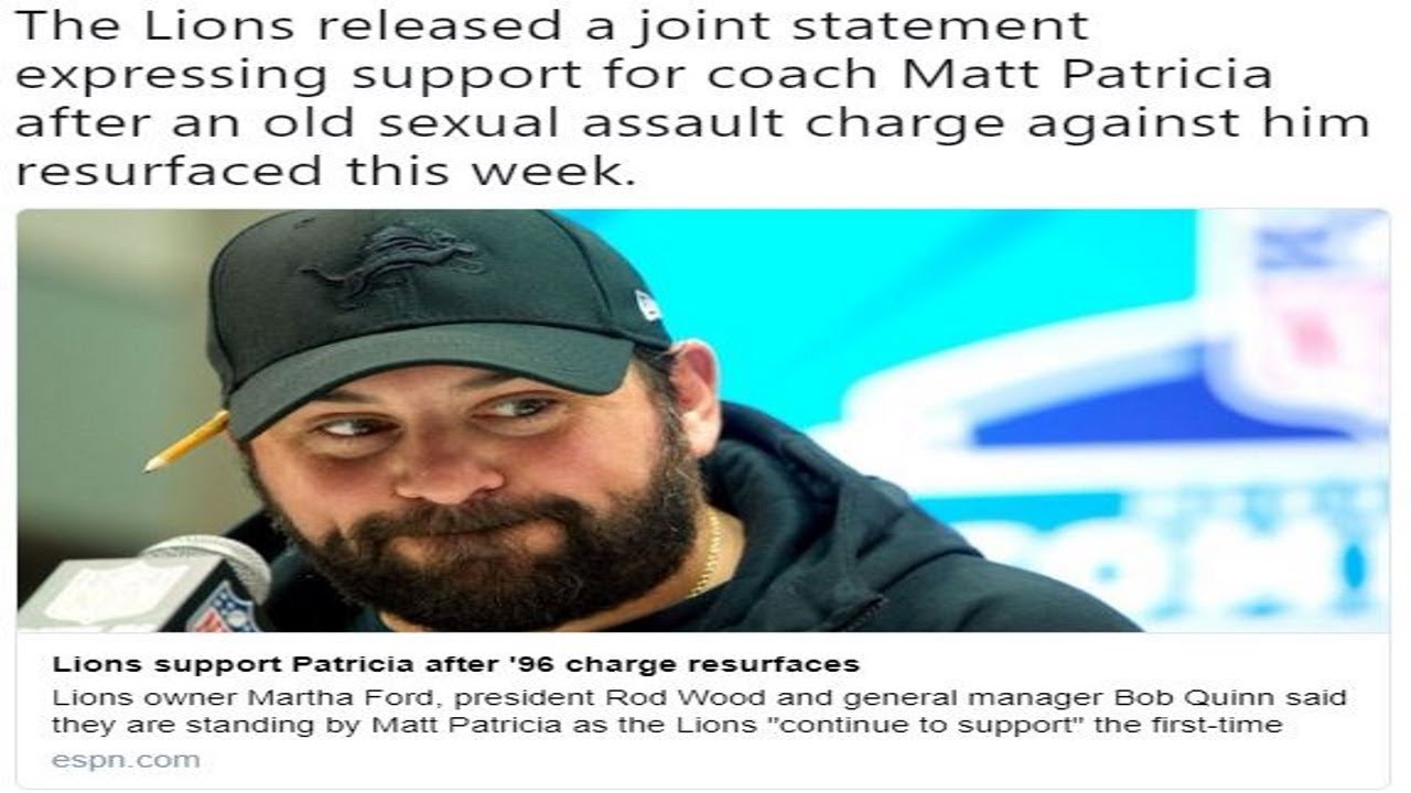 Matt Patrcia Sexual Assault Case resurfaces after 22 Years