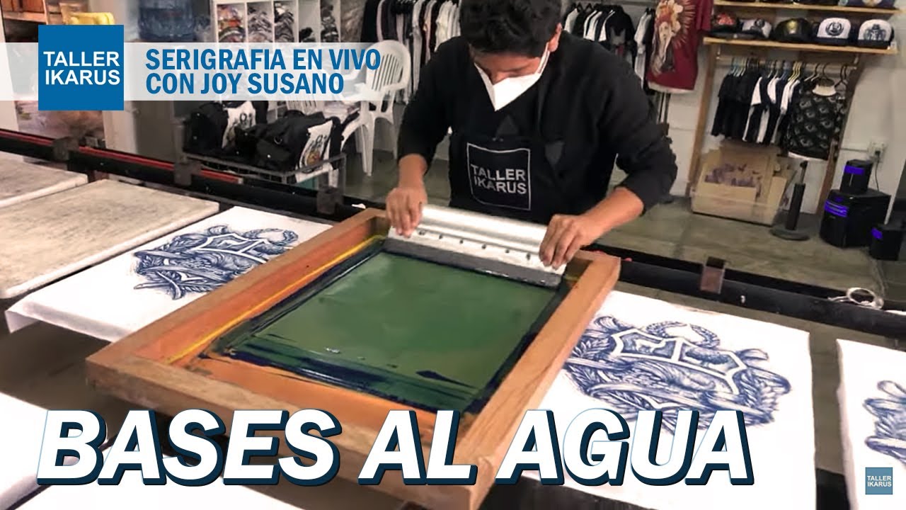 Como imprimir con tintas al agua. Produciendo serigrafía textil en Taller Ikarus con Joy Susano