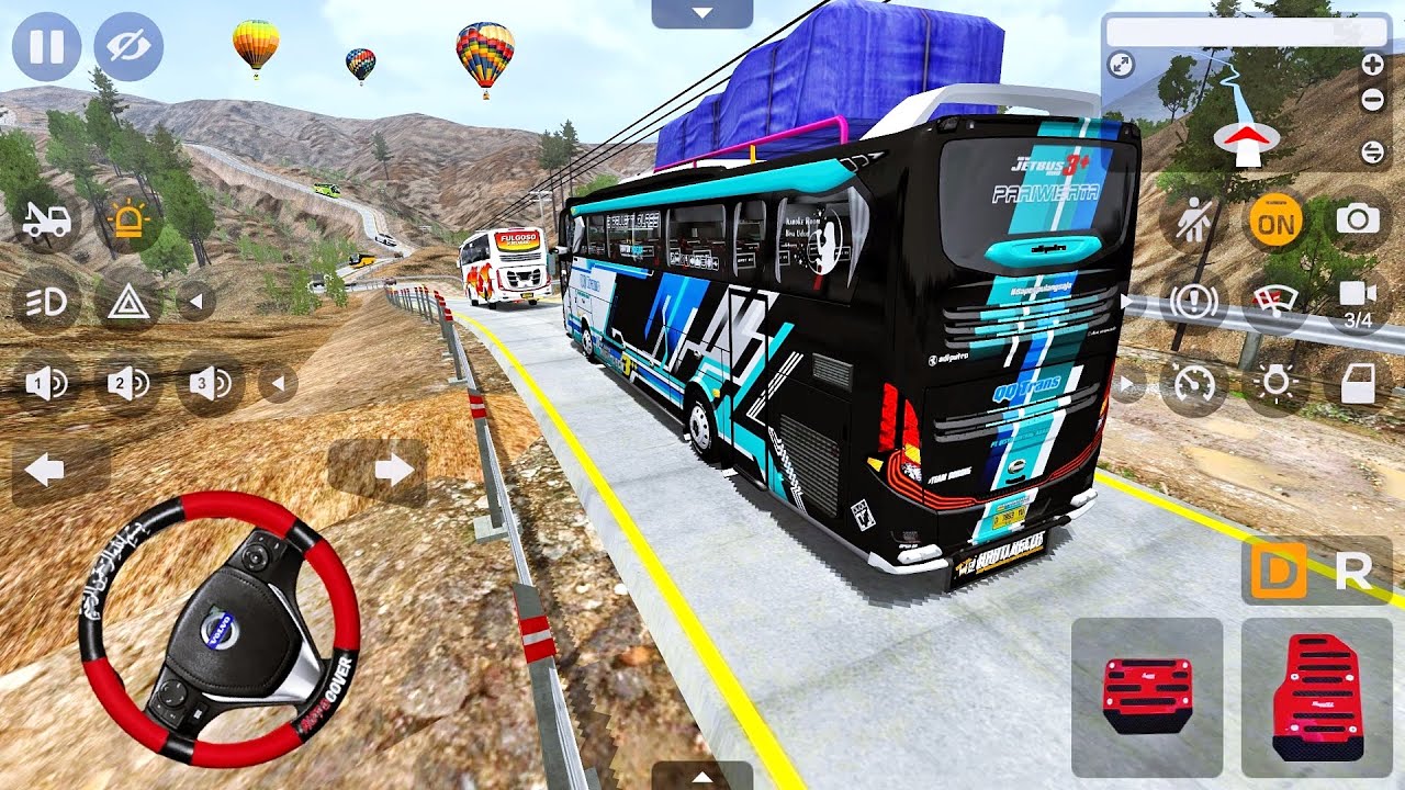 Bus Pariwisata QQ Trans Winspector Full Muatan Melewati Jalan Berliku Menuju Gunung Bromo
