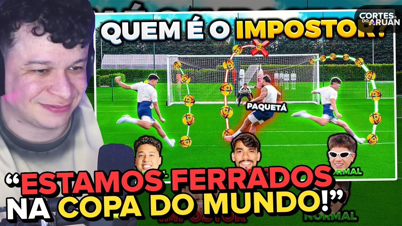 DESCUBRA O IMPOSTOR NO DESAFIO DE FUTEBOL! BANHEIRISTAS Ft. LUCAS PAQUETÁ! - Cortes do Aruan