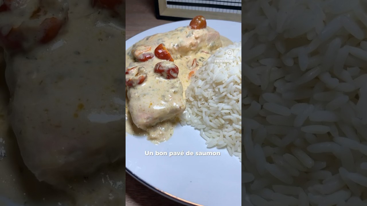 Saumon &agrave; la cr&egrave;me 😋👌🏽