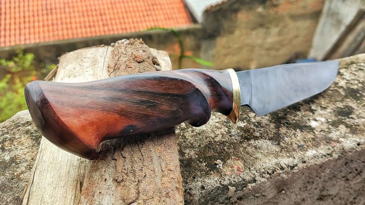 Knife Making -  Making a Bowie Knife with an Old Spring Part