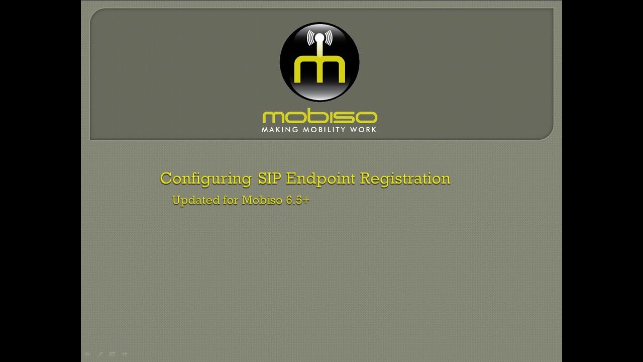 Mobiso Sip Endpoint Registration