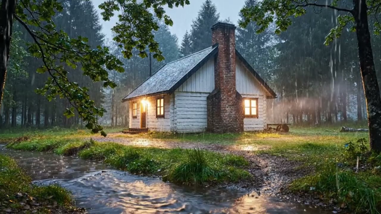 You’re Safe Here — Cold Night Rain on a Quiet House (No Music, Just Peace)