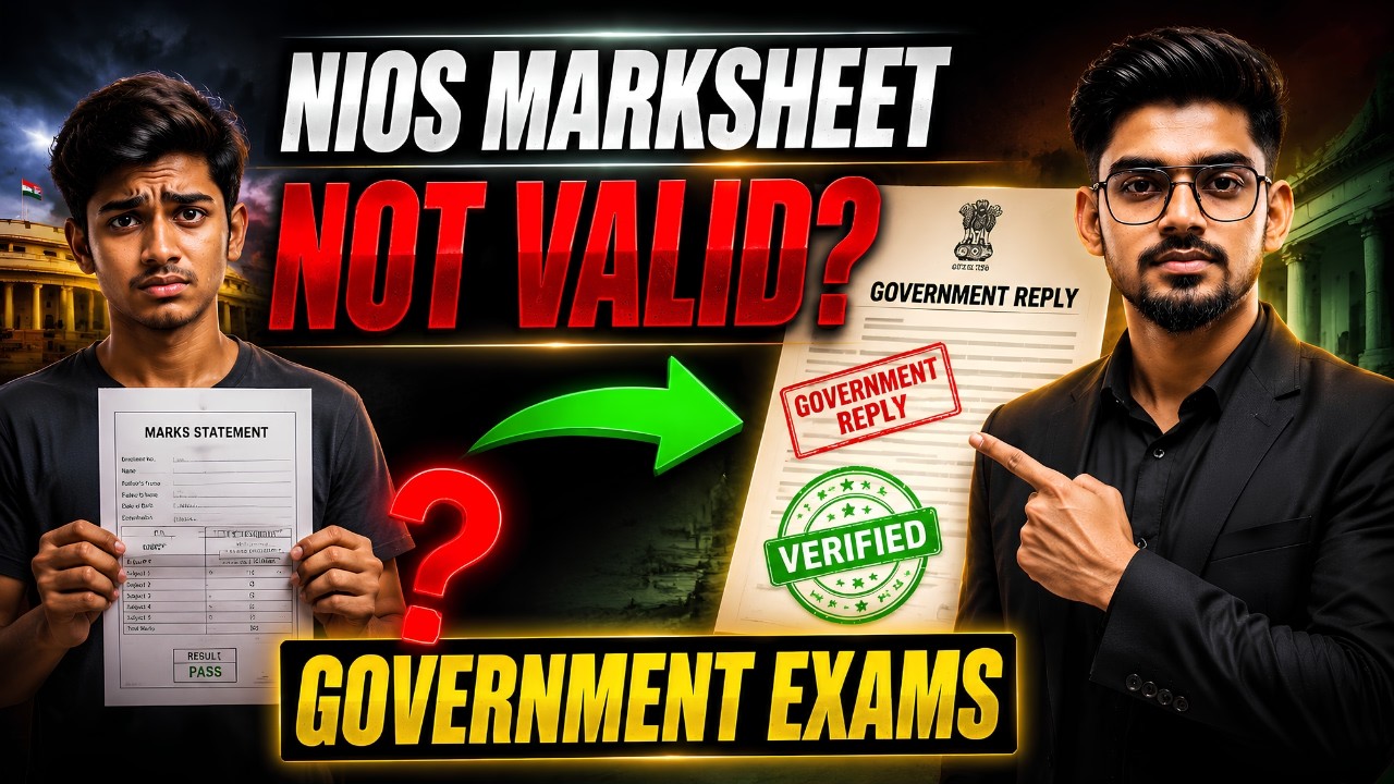 Govt. Exam Fail? NIOS MARKSHEET NOT VALID? 😱 | Big Update!