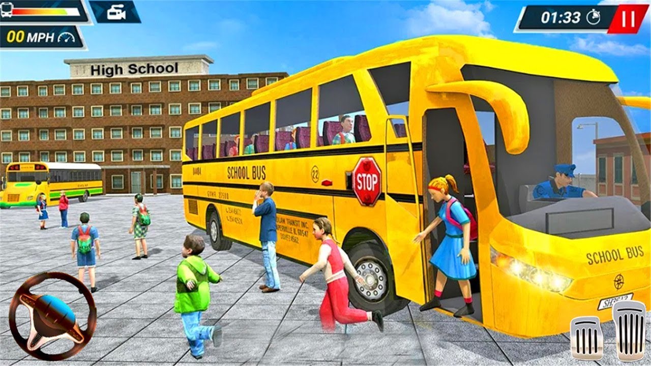 Offroad High School Bus Simulator Game - Android Gameplay