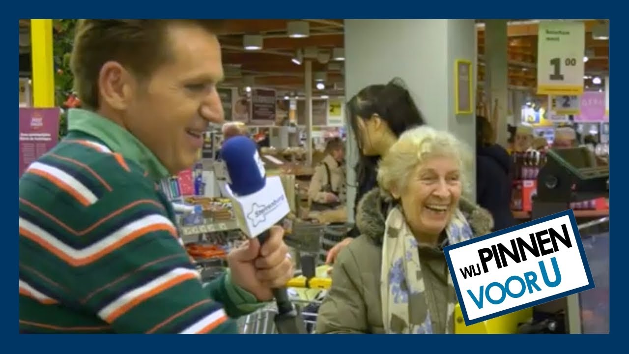 Greet krijgt GRATIS BOODSCHAPPEN bij JUMBO Sterrenburg van MISTER PIN - Winkelcentrum Sterrenburg