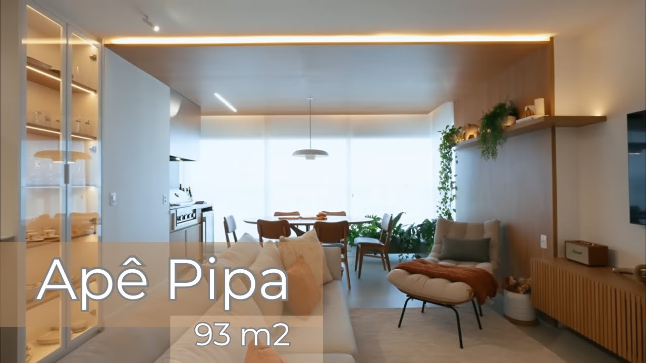 Apê Pipa - Apartamento de 93m2 clean, com marcenaria funcional