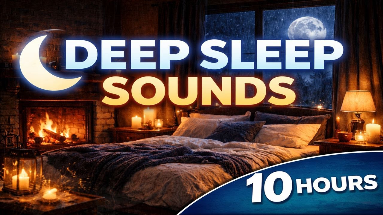 10 Hours of Gentle Rain and Fireplace Sounds