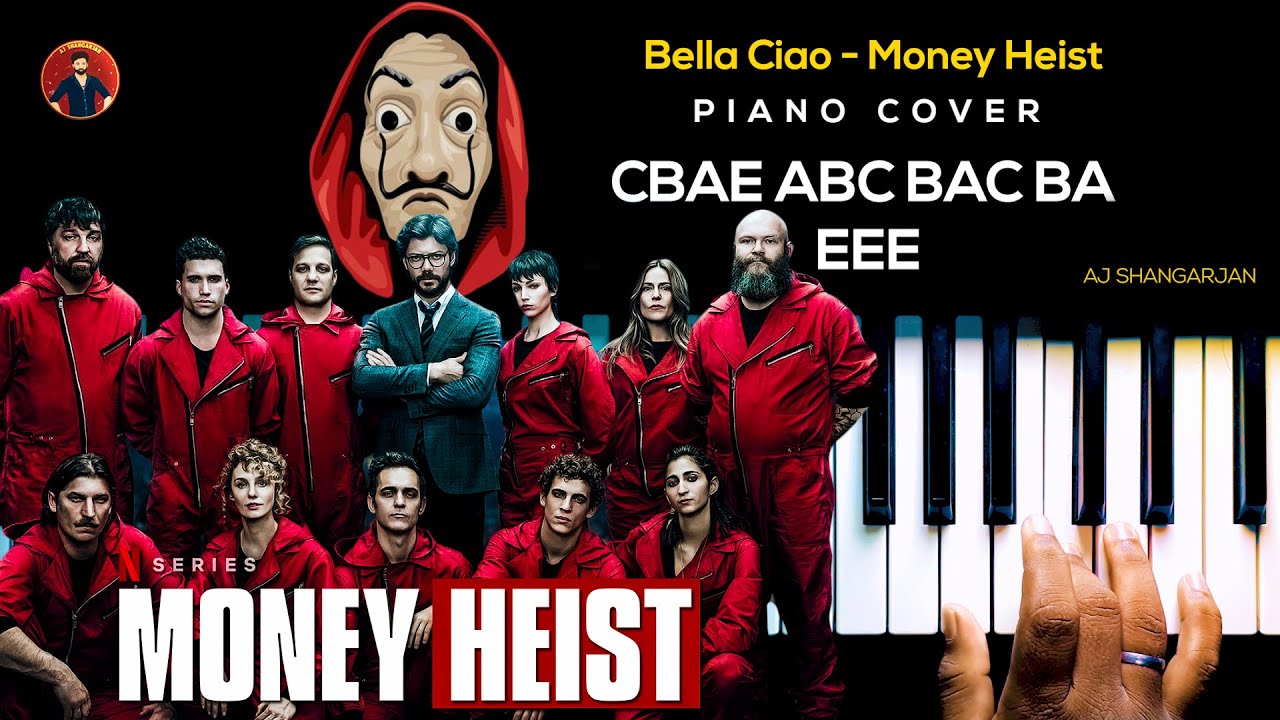 Money Heist - Bella Ciao Song Piano Cover with NOTES | AJ Shangarjan | AJS