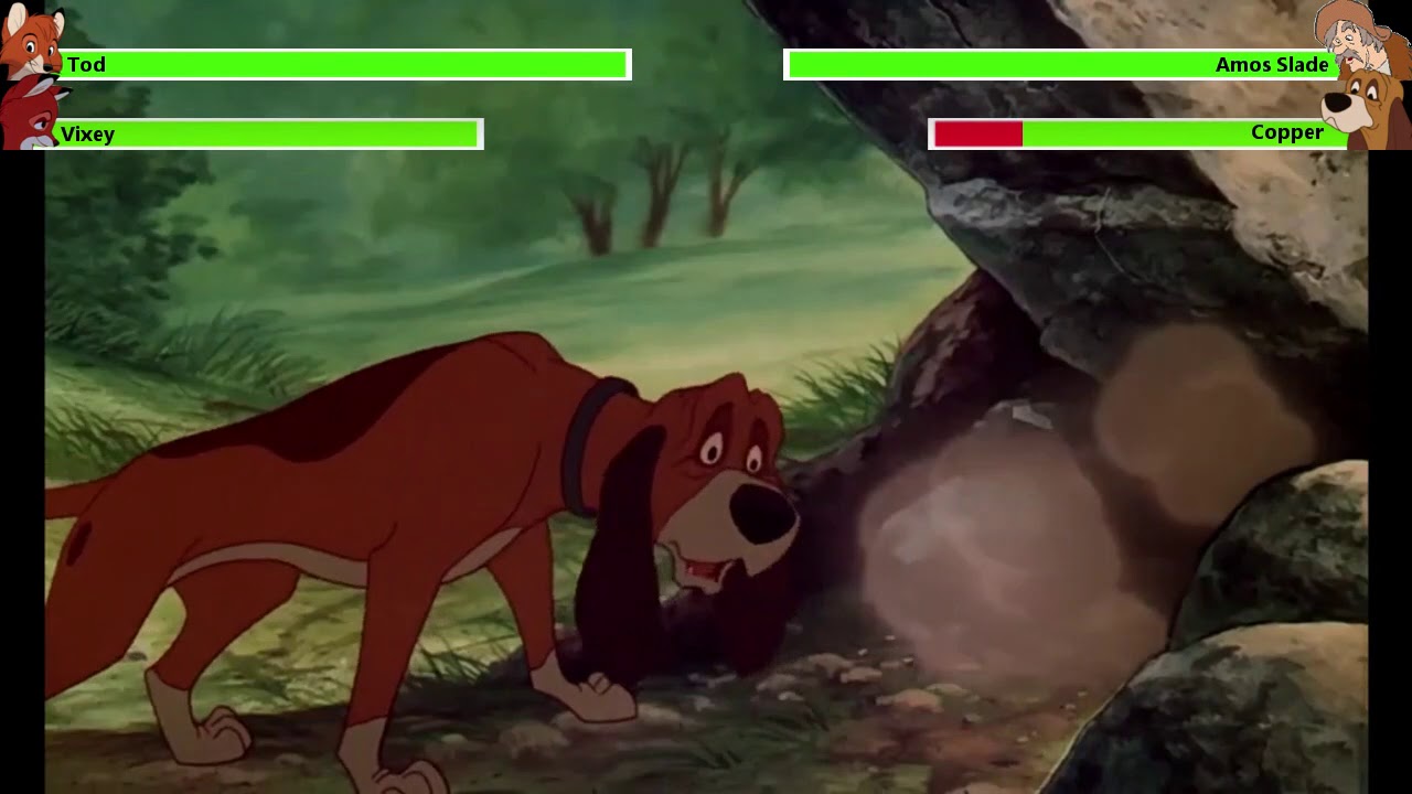 Tod and Vixey vs. Amos Slade and Copper with healthbars