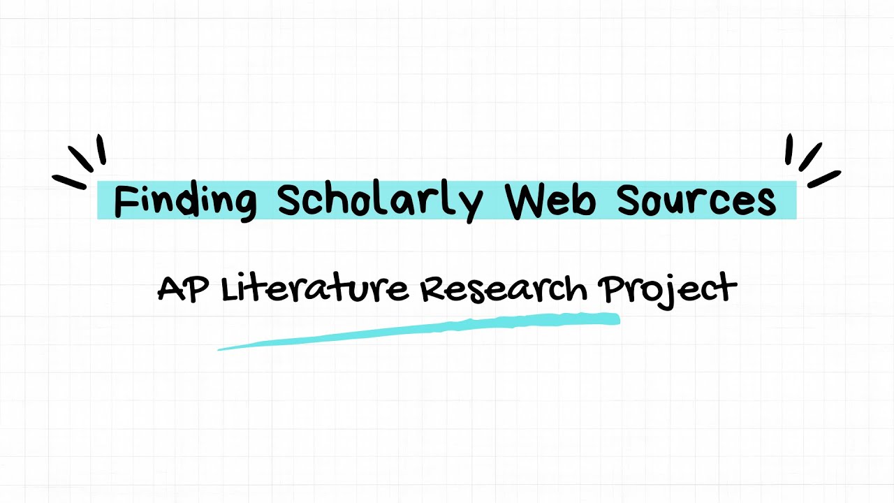 Finding Scholarly Web Sources