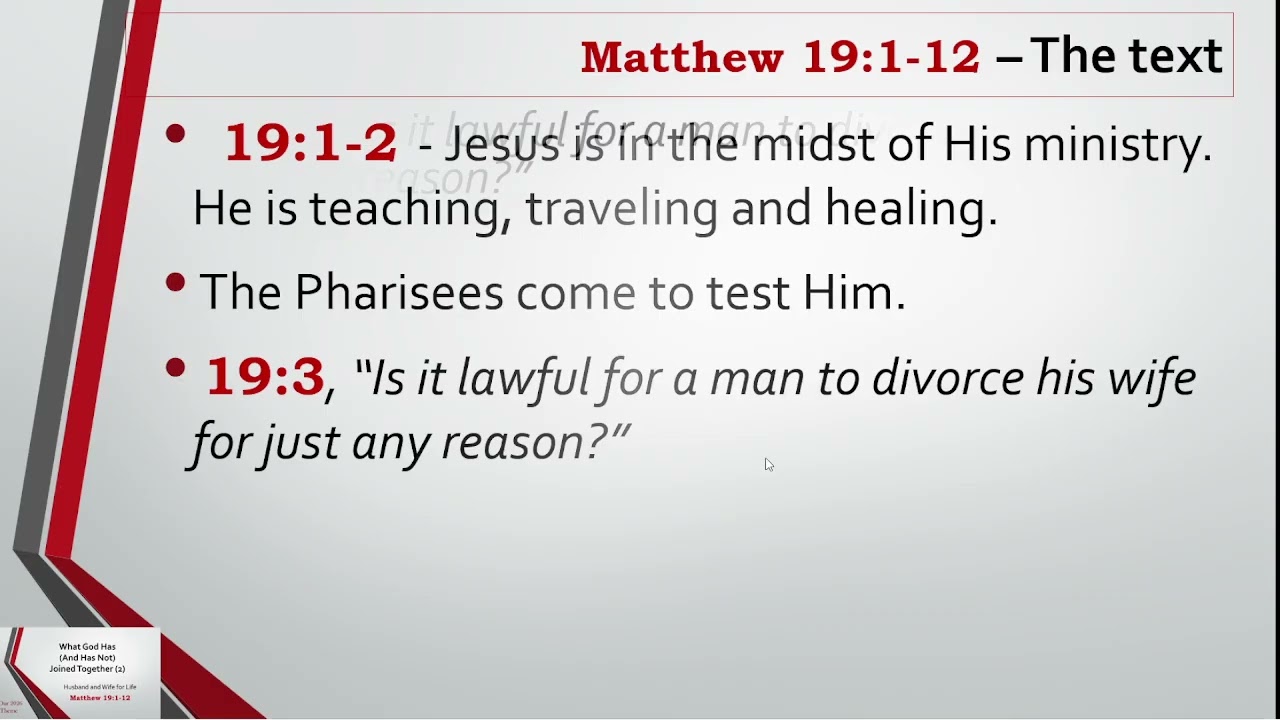 What God Joins Together (2) - Husband and Wife for life