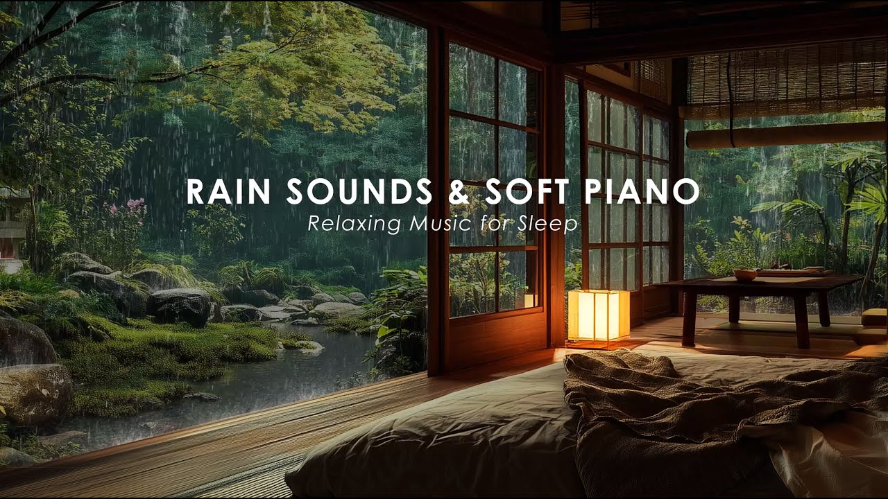 Heavy Rain for Deep Sleep – Relaxing Piano & Calming Music to Ease Stress and Anxiety Instantly