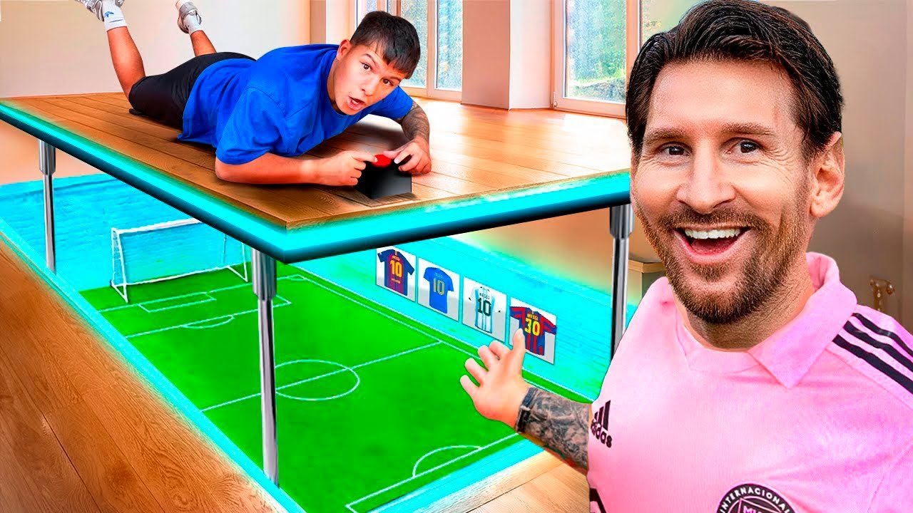 CONSTRU&Iacute; UN CAMPO DE FUTBOL SECRETO PARA MESSI..