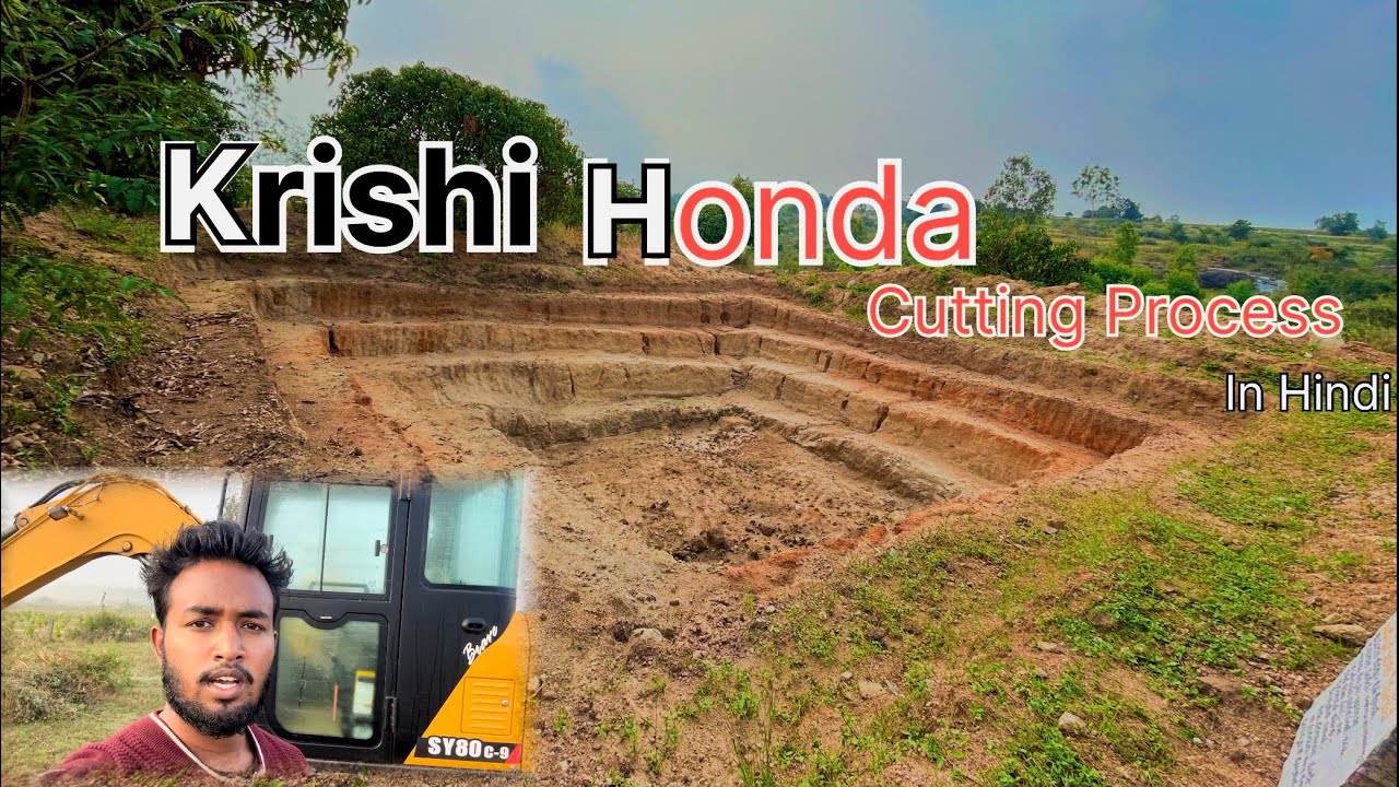 Krishi Honda cutting process & cost  in Karnataka | Excavation with SY80c-9 excavator |