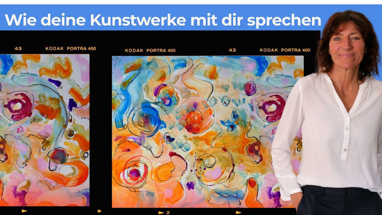 Intuitives Malen in Mischtechnik - Einfache Übung - Die Kunst des Zuhörens