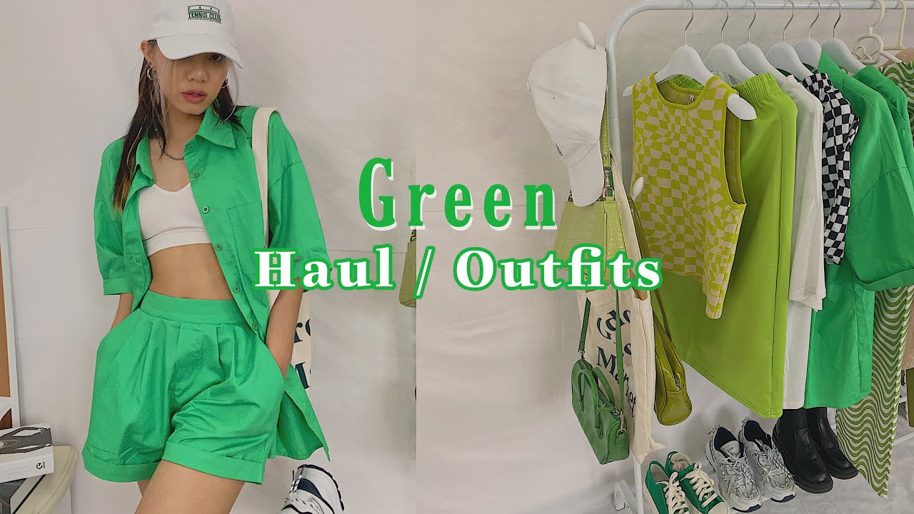 Green Haul & Outfits (Taobao, Shopee, Lazada,...) | Gợi ý mix đồ màu xanh lá ✨ | Sweetpea 🌙