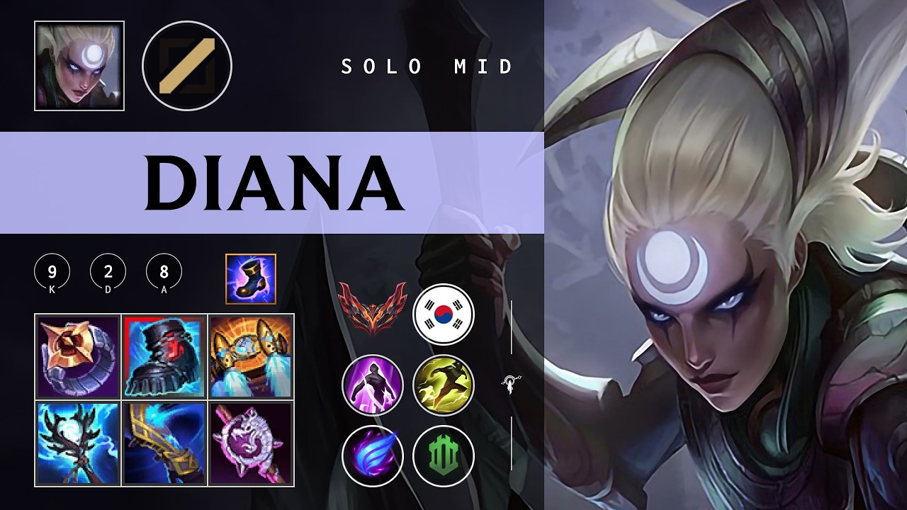 Diana Mid vs Zoe - KR Grandmaster Patch 26.04