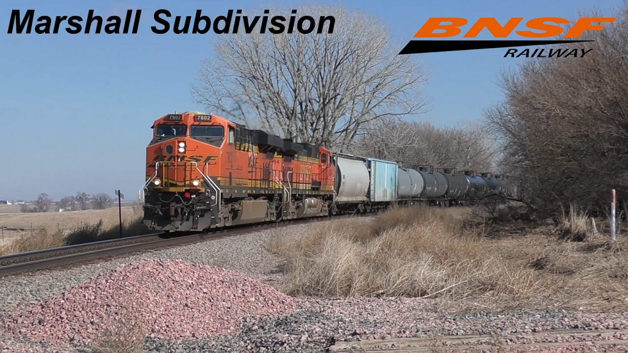 3-7-26 - 3 Trains on BNSF's Marshall Subdivision