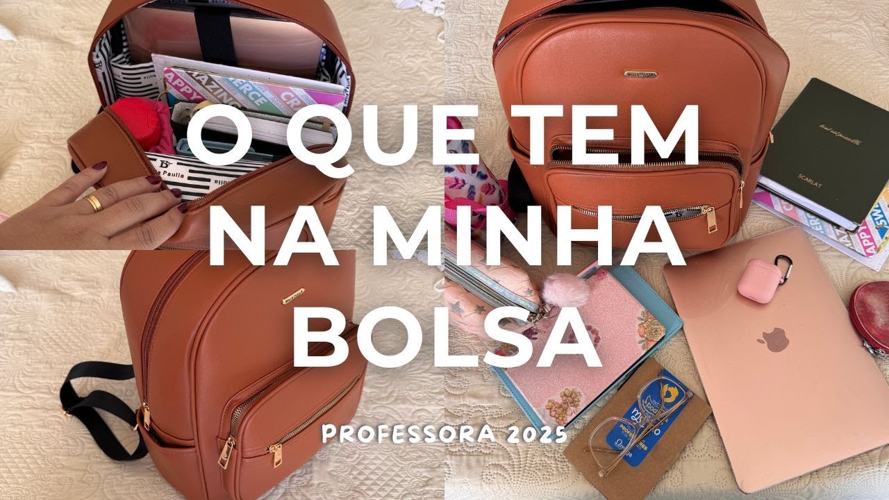 O Que Levo na Minha Bolsa Mochila para o Trabalho 🚲 | Itens Essenciais para Aulas e Rotina