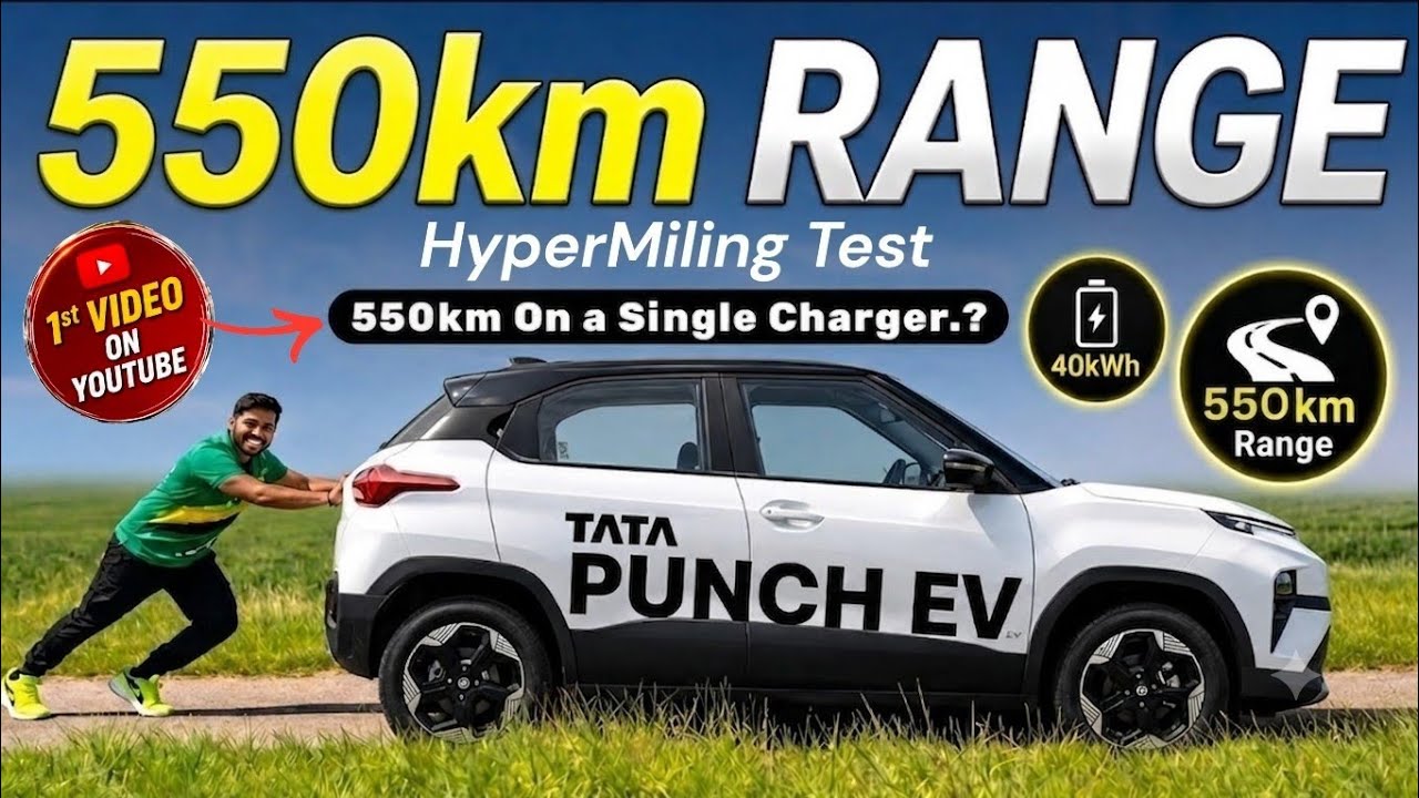 Tata Punch EV 550km Range Single Charge 1st On YouTube 🔥🚀😱 @tata.evofficial  #tatapunchev 
