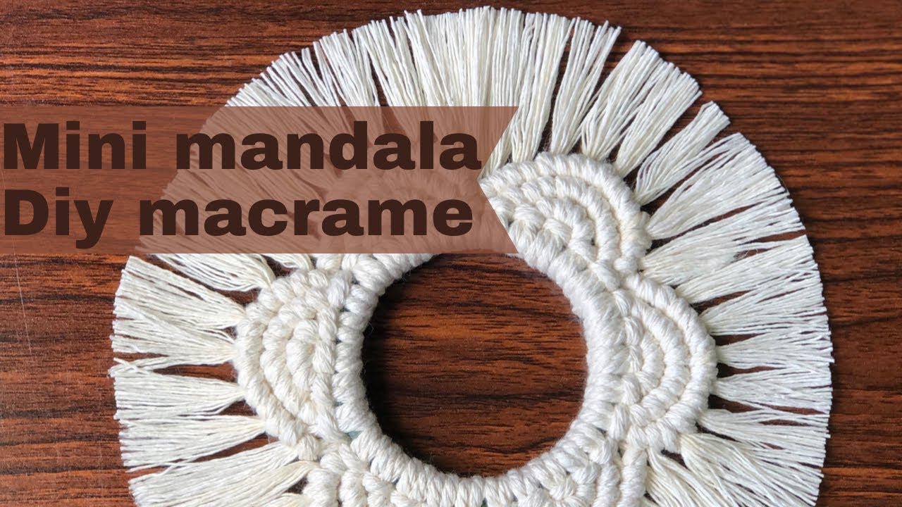 DIY Macrame Mini Mandala #mandala #職人技#craftsmanship #diy #macrame #мастерство#artesanato#tutorial