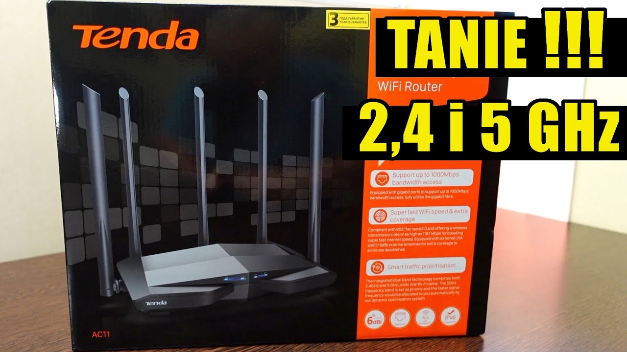 Tenda AC11 - Dwuzakresowy Gigabitowy Router WiFi  2.4 GHz & 5 GHz z 5 Antenami
