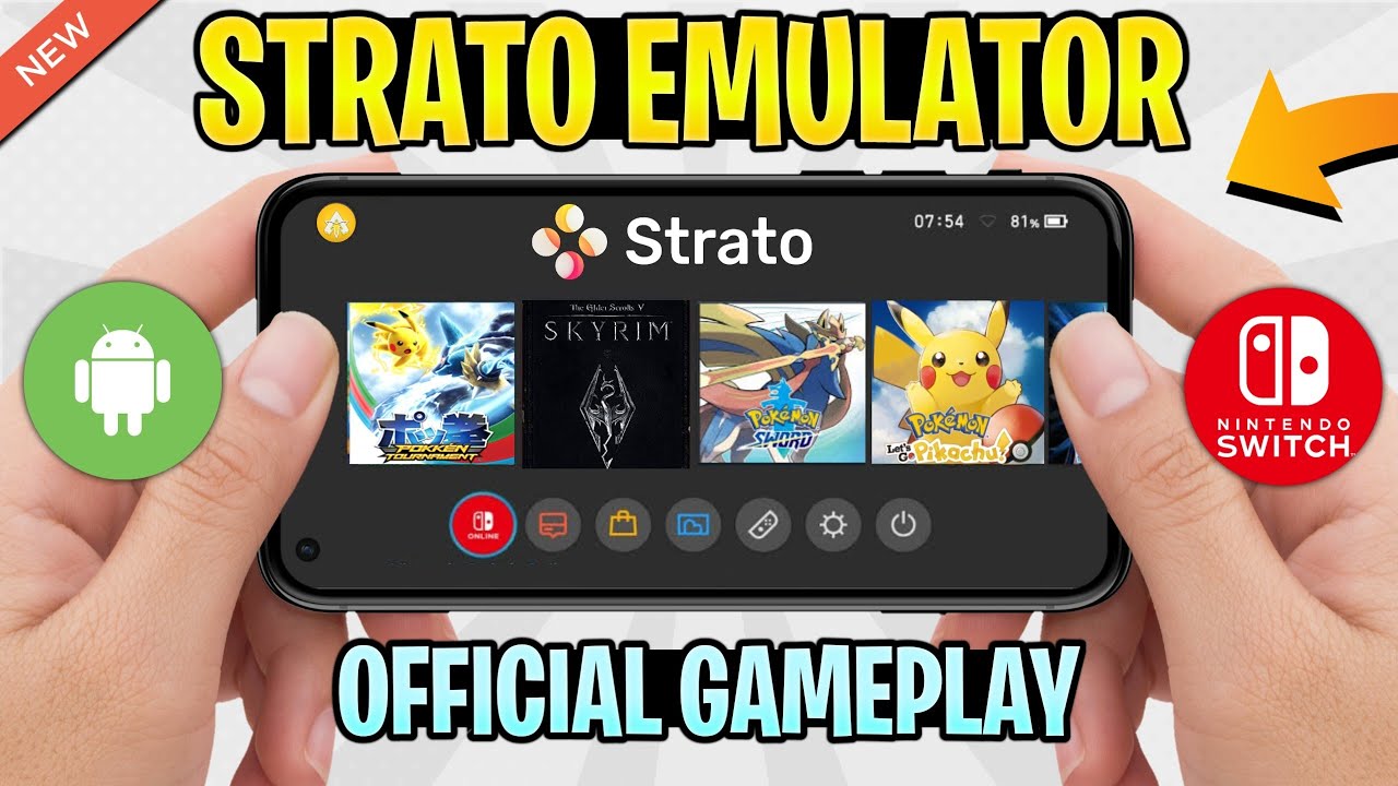 Strato Emulator Android OFFICIAL Gameplay Test! Skyrim, Pokken Tournament & More! (Review)