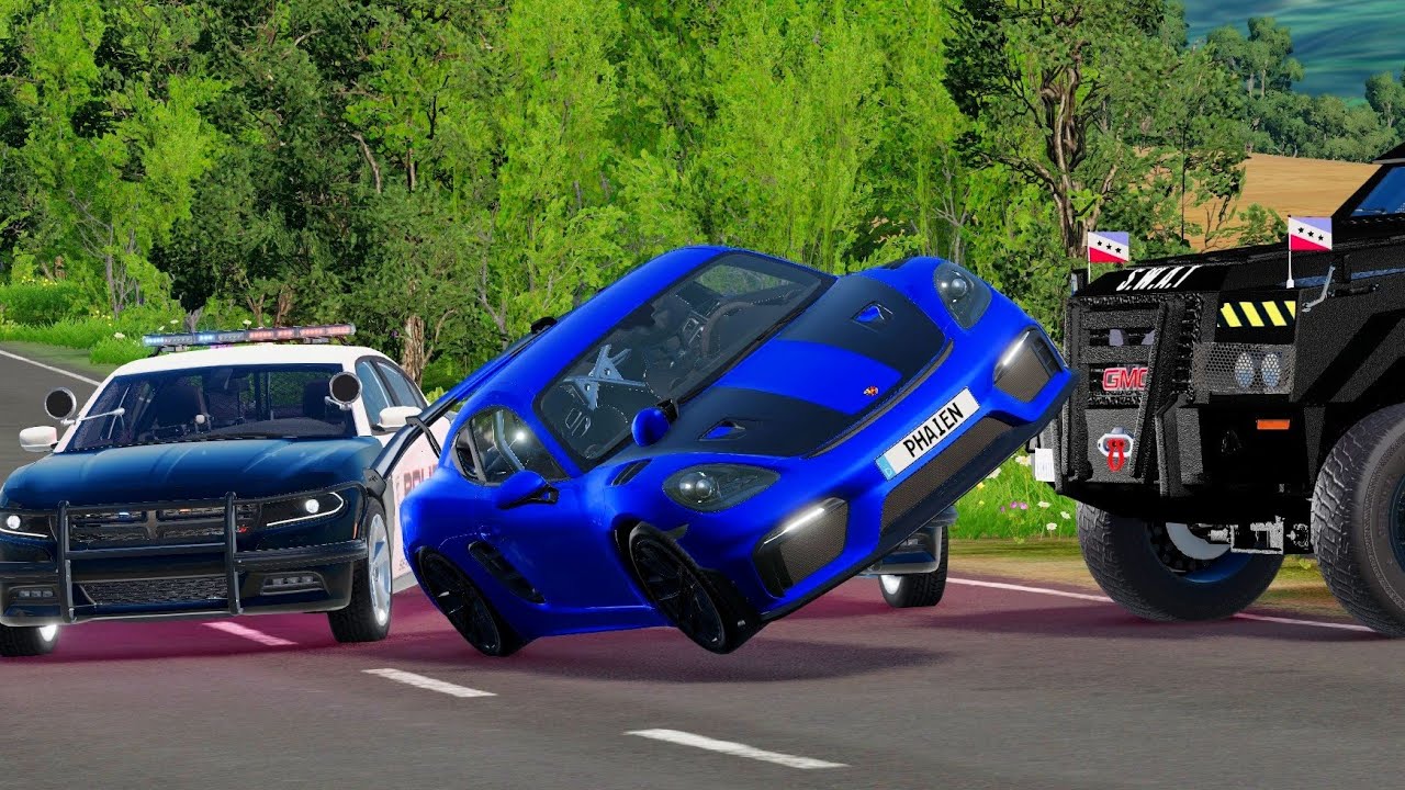Epic Police Takedowns - BeamNG Drive #7 | SmashLab