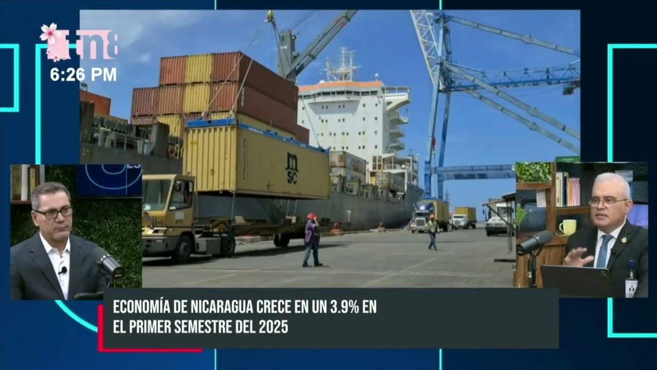 Econom&iacute;a de Nicaragua crece un 3.9 % en el primer semestre de 2025