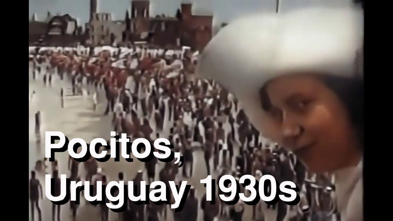 1930s Hotel y Playa Pocitos, Montevideo, Uruguay - Video antiguo remasterizado y a todo color!.