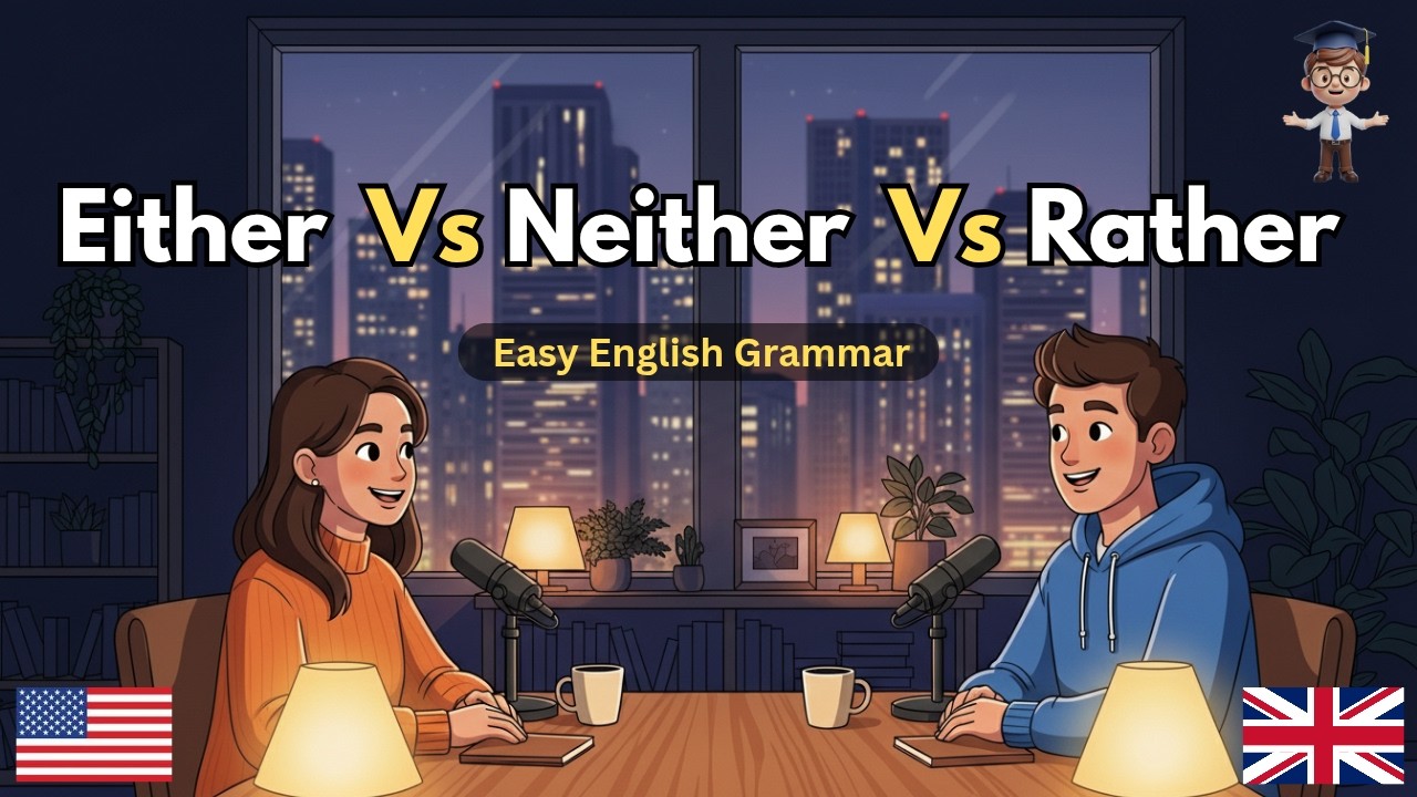 EITHER, NEITHER & RATHER — Stop Making These English Mistakes!