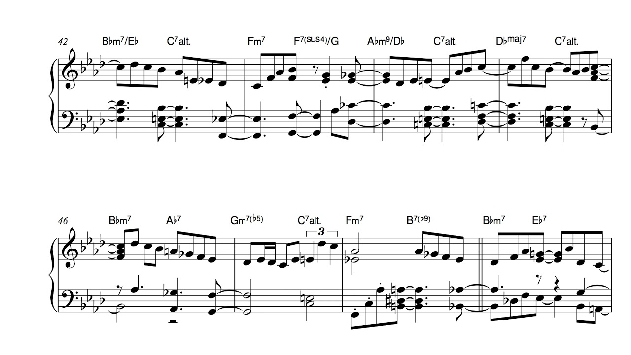 salsa black and cream (solo jazz piano sheet music)